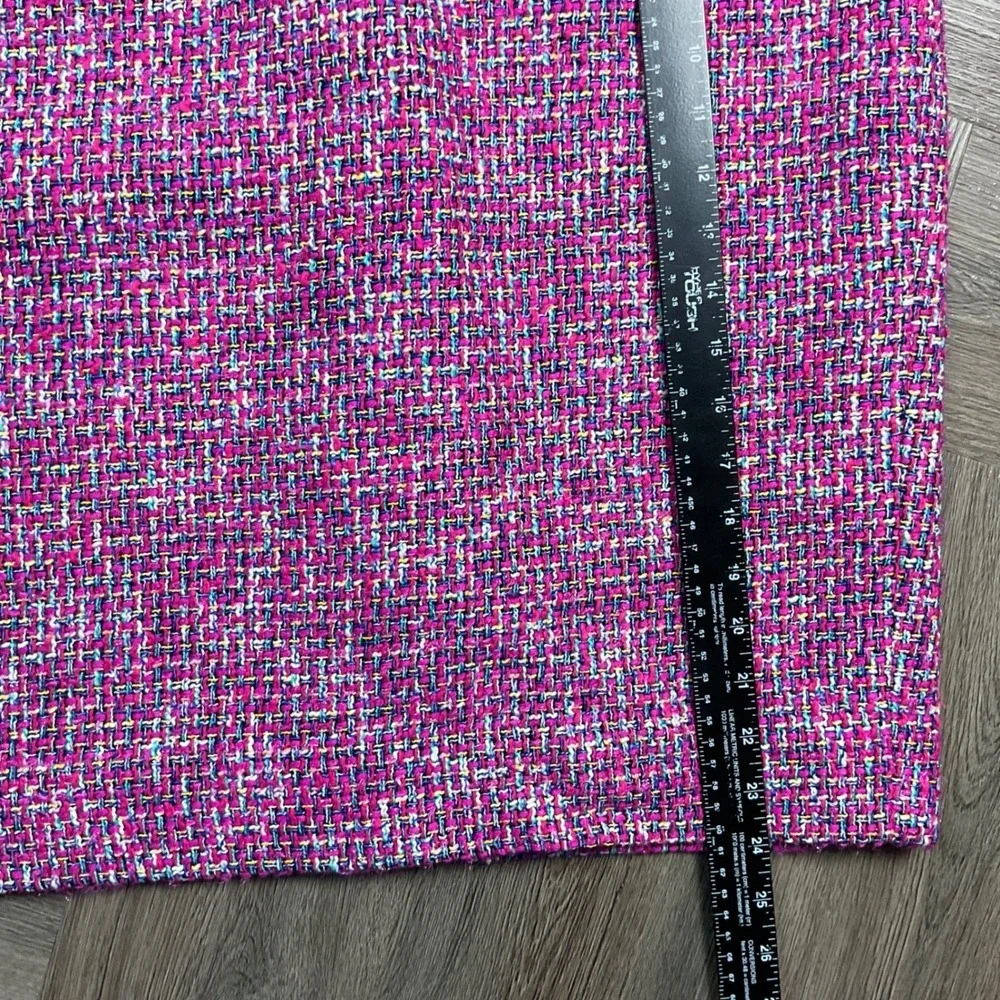 J.Crew Autumn Tweed Pencil Skirt Womens 12 Pink Purple‎ Made in Italy Classy